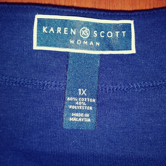 Karen Scott Navy Blue Sweater Top - Picture 5 of 5